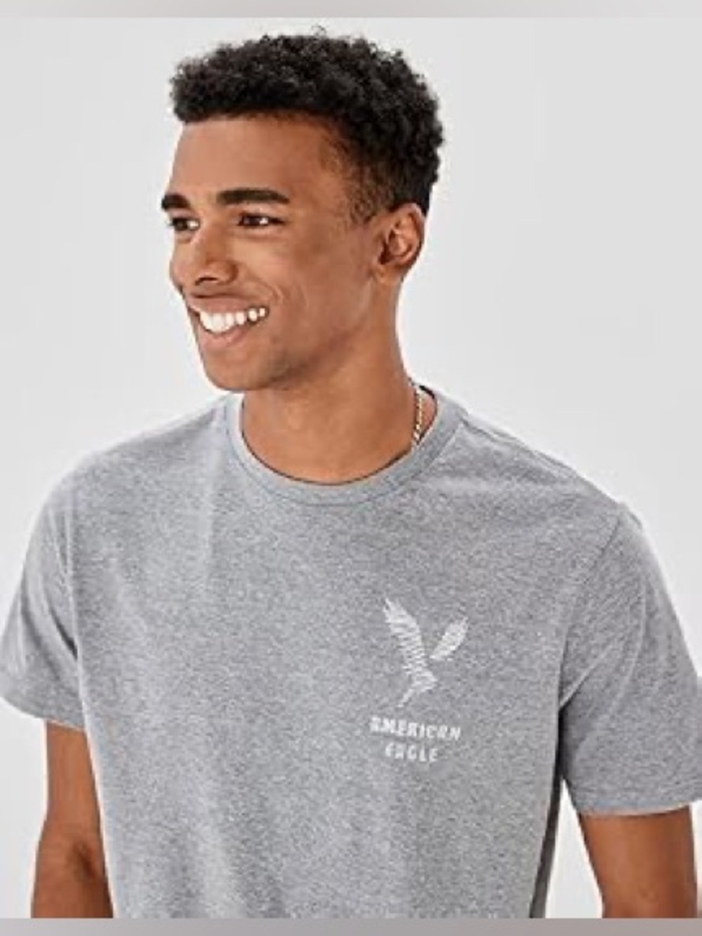American Eagle Super Soft T-Shirt Men’s S Gray Short Sleeve Standard Fit Casual